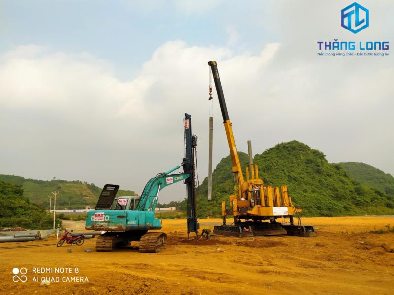 Thang Long - Cọc Bê Tông Chèm thi công ép cọc lò nung vôi MGO