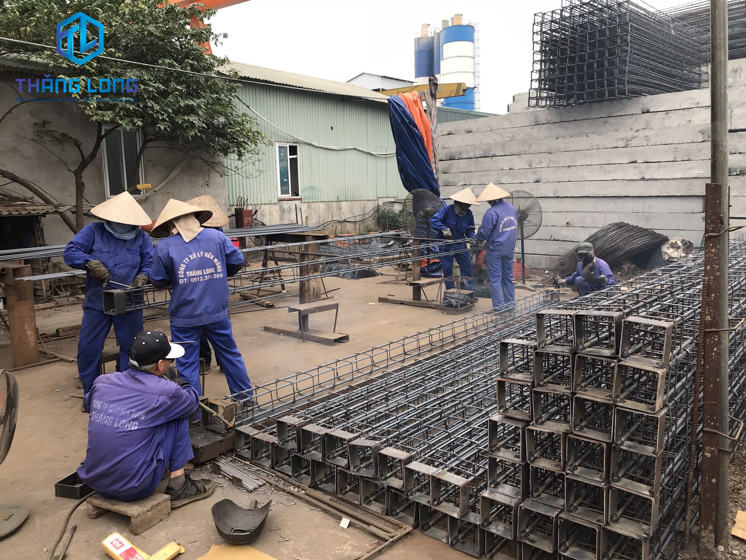 Nhà máy Cọc Bê Tông Chèm gia công cốt thép cọc bê tông đúc sẵn