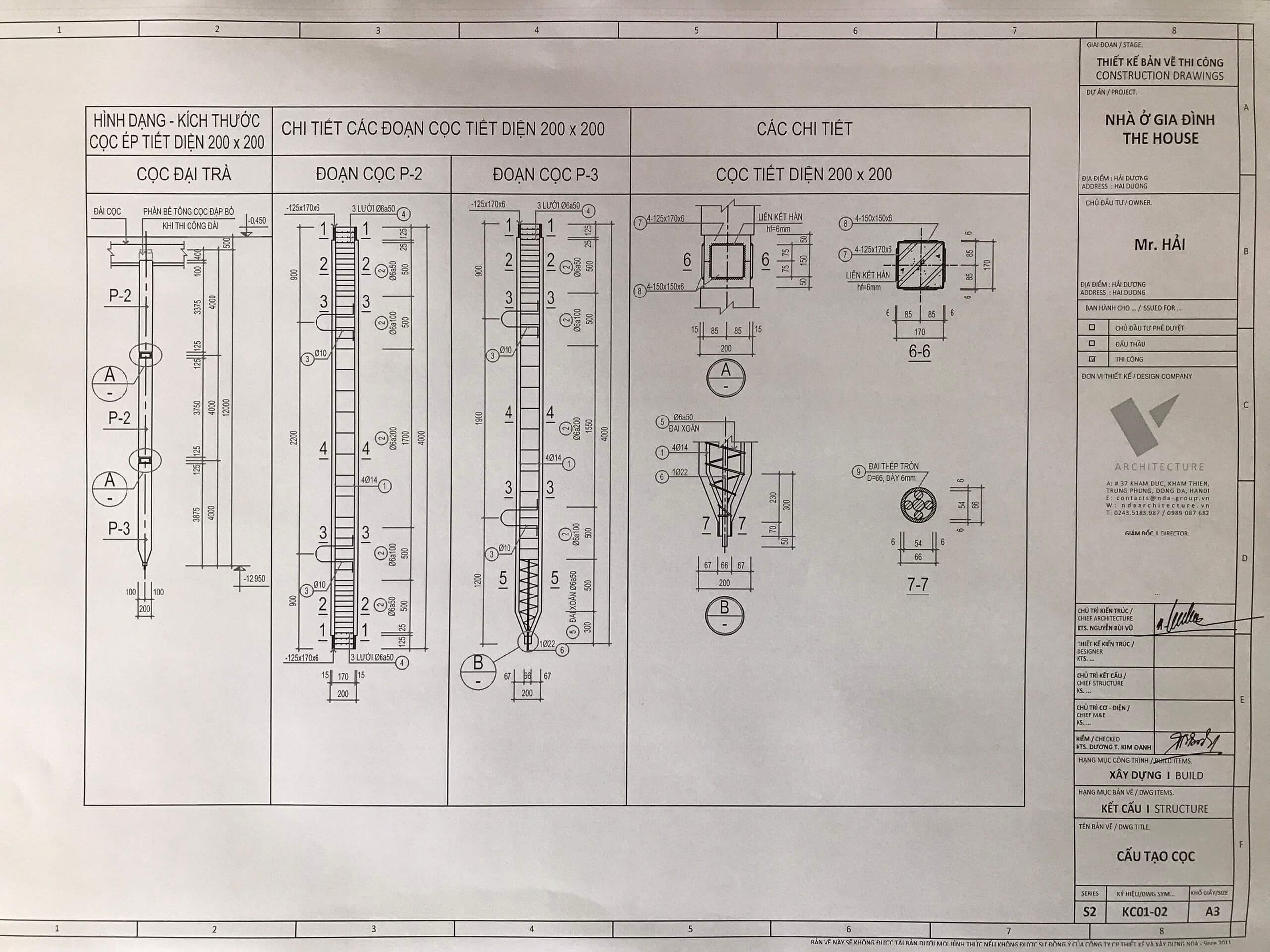 Thiết kế cọc - ép cọc bê tông