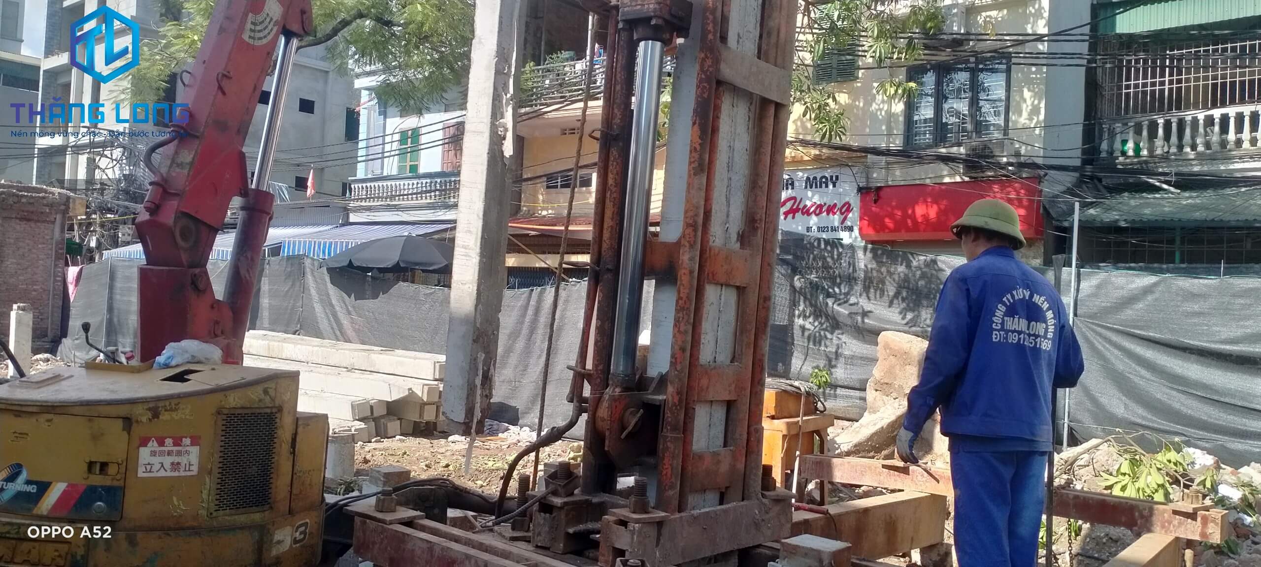 Thăng Long - Cọc Bê Tông Chèm thi công ép cọc Nhà hội họp khu dân cư số 9 Yên Sở